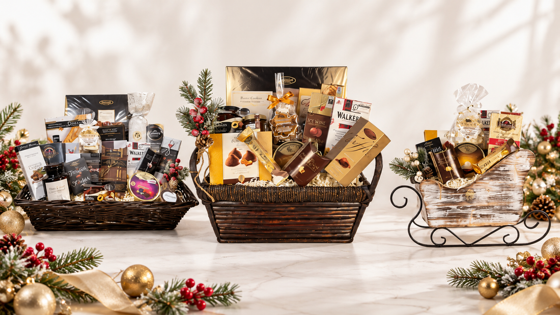 Luxury Christmas gift baskets by Luxe Flowers for holiday gifting in Toronto & GTA
