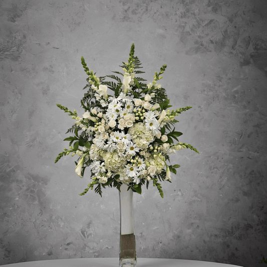 Pure Serenity Bloom- Standing Arrangement - Fresh Flower - Flowers Last Ten Days