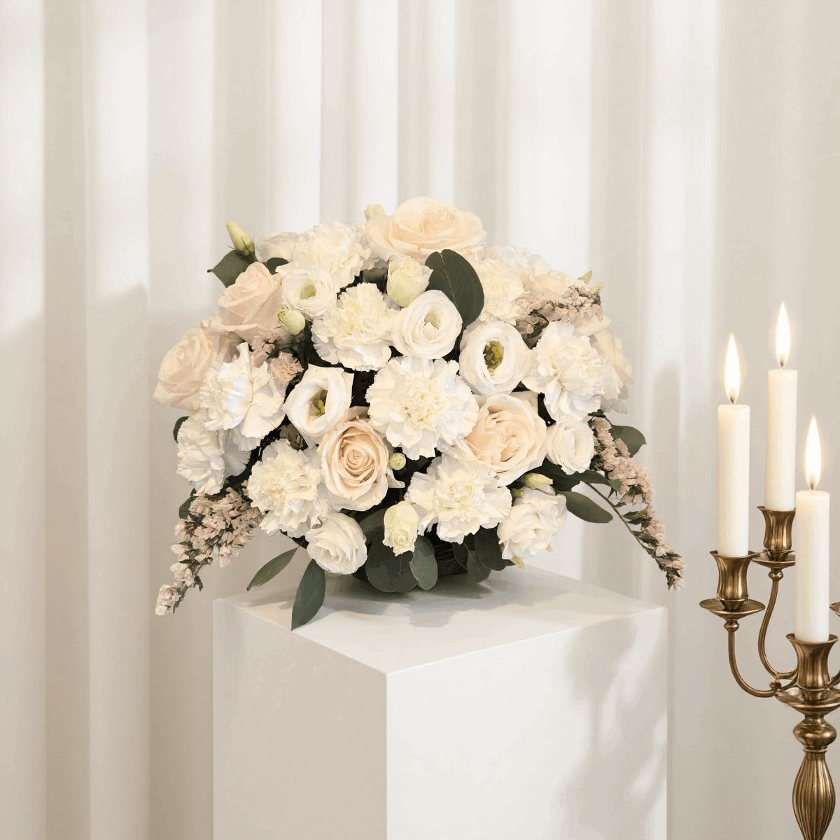 Silent Bloom - Basket Arrangement - Fresh Flower - Flowers Last Ten Days