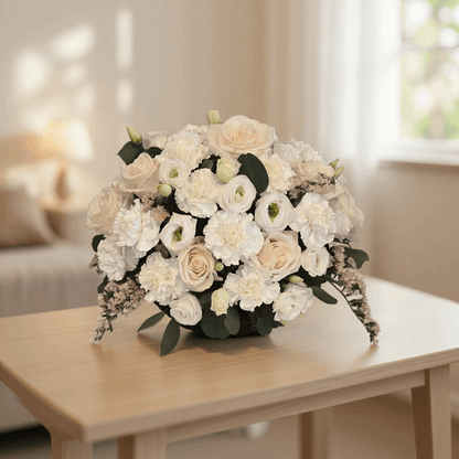 Silent Bloom - Basket Arrangement - Fresh Flower - Flowers Last Ten Days