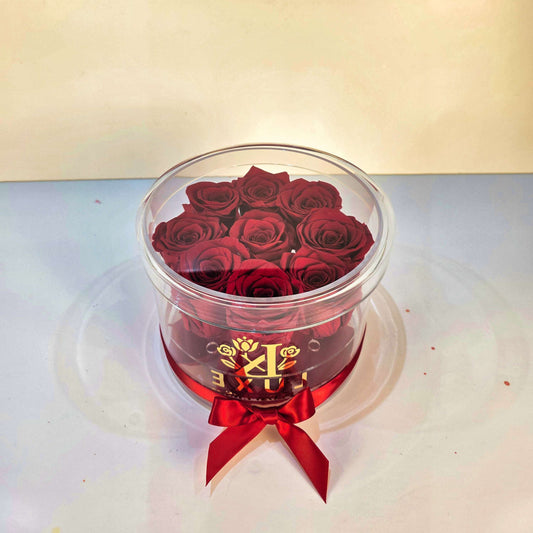 Circle of Love (Medium Round Acrylic) - Preserved Roses - Flowers Last Three Years
