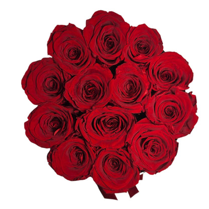 Eternal Elite  - Preserved Roses - Red Rose Top View
