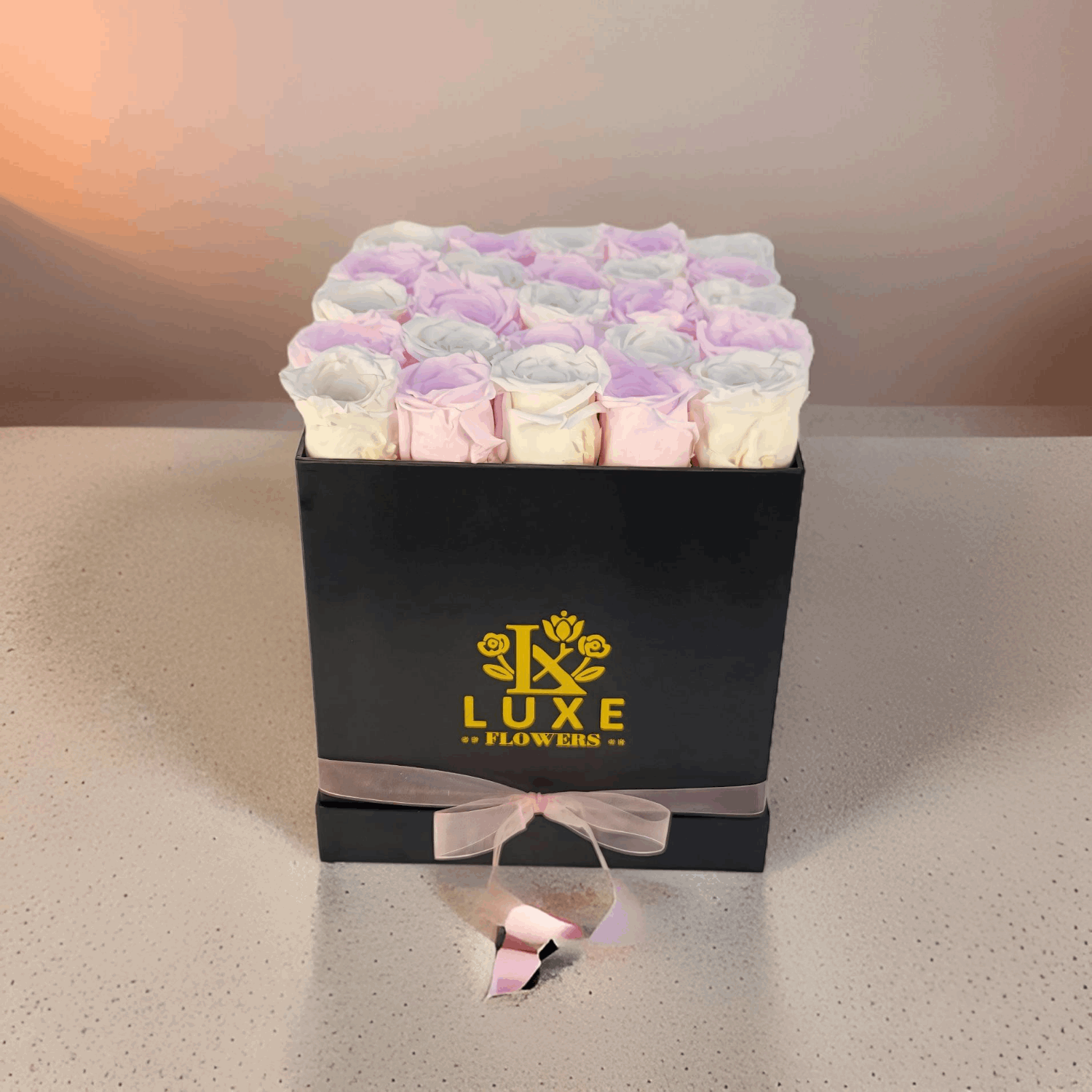 Timeless Twilight (Medium Square) - Preserved Roses - Flowers Last Three Years