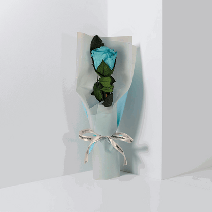 The One Eternal- Preserved Roses- Tiffany Blue Rose Stem